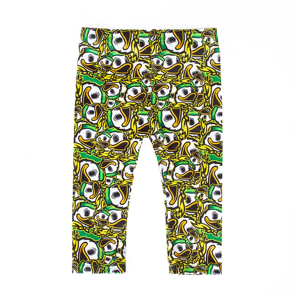 Ducks Spirit, Zoozatz, Leggings/Tights, Polyester Blend, Kids, Infant, Stacked Mascot, Repeat pattern, 955873